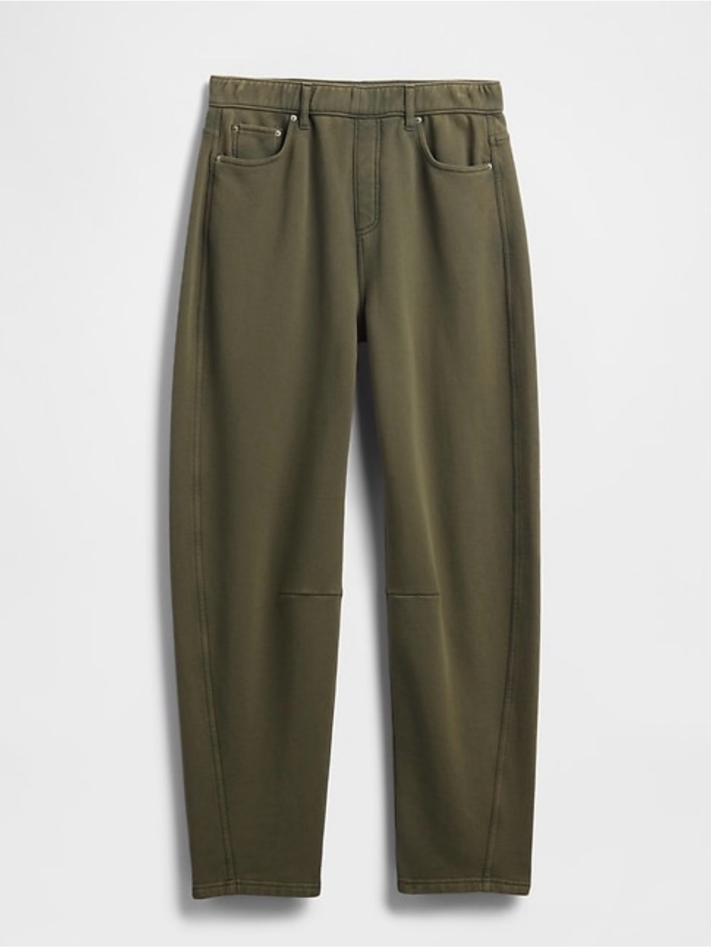 Gap Loose relaxed French Terry barrel Leg Black moss Green sweatpants M